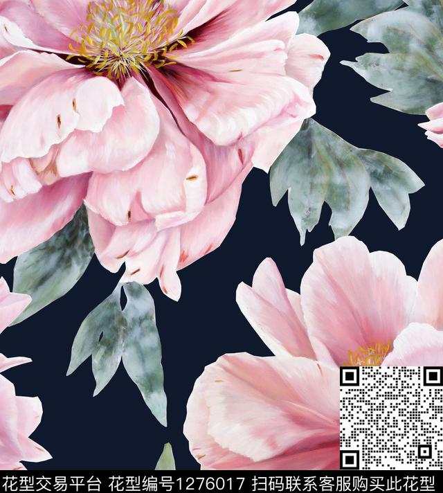牡丹peonypainting数码印花华亿平台下载（图片编号: 1276017） - 瓦栏（Walan）