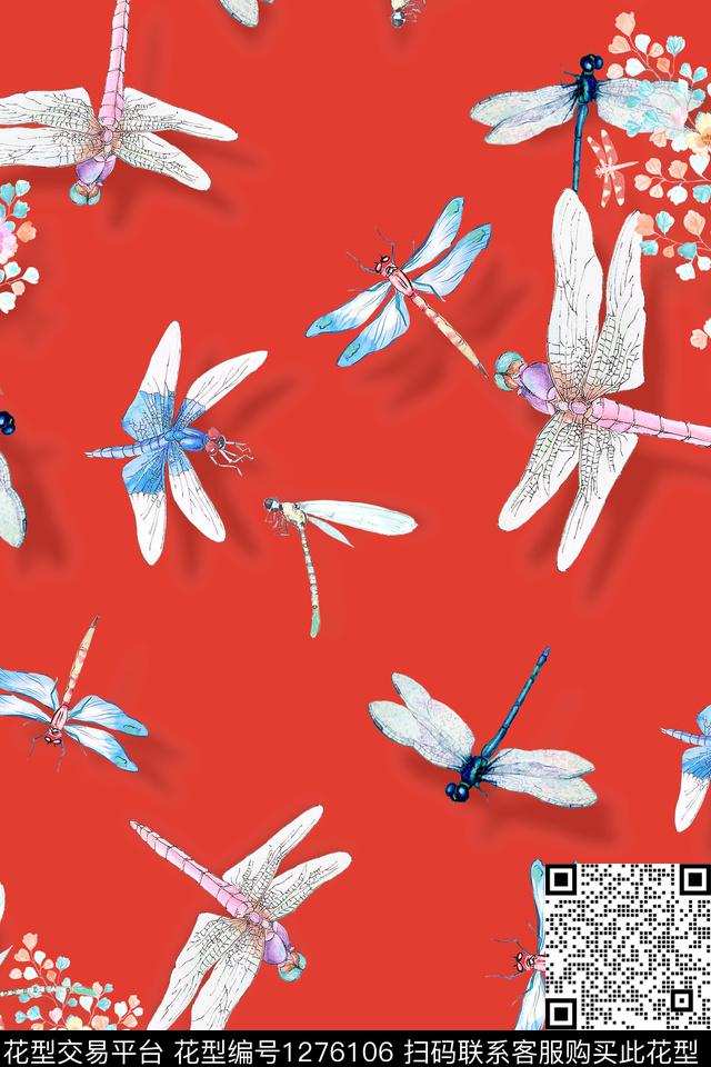 彩底花卉水彩花卉素雅数码印花华亿平台下载（图片编号: 1276106） - 瓦栏（Walan）