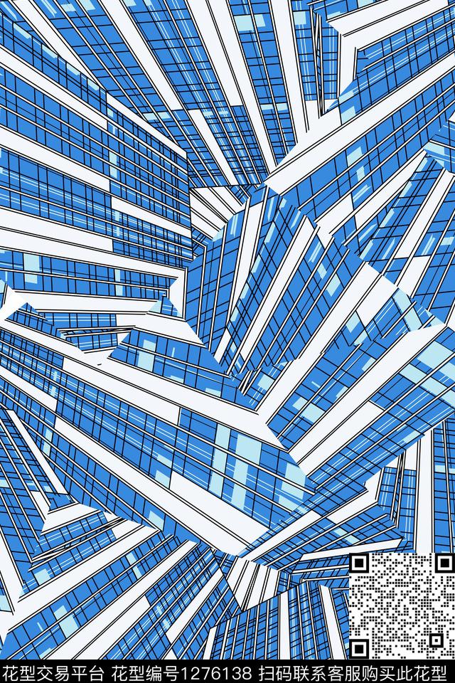 女装几何不规则格子传统印花华亿平台下载（图片编号: 1276138） - 瓦栏（Walan）