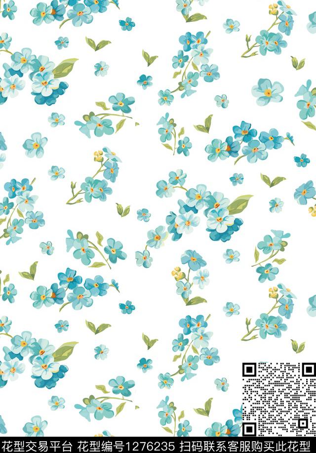 雪纺绿色传统印花华亿平台下载（图片编号: 1276235） - 瓦栏（Walan）