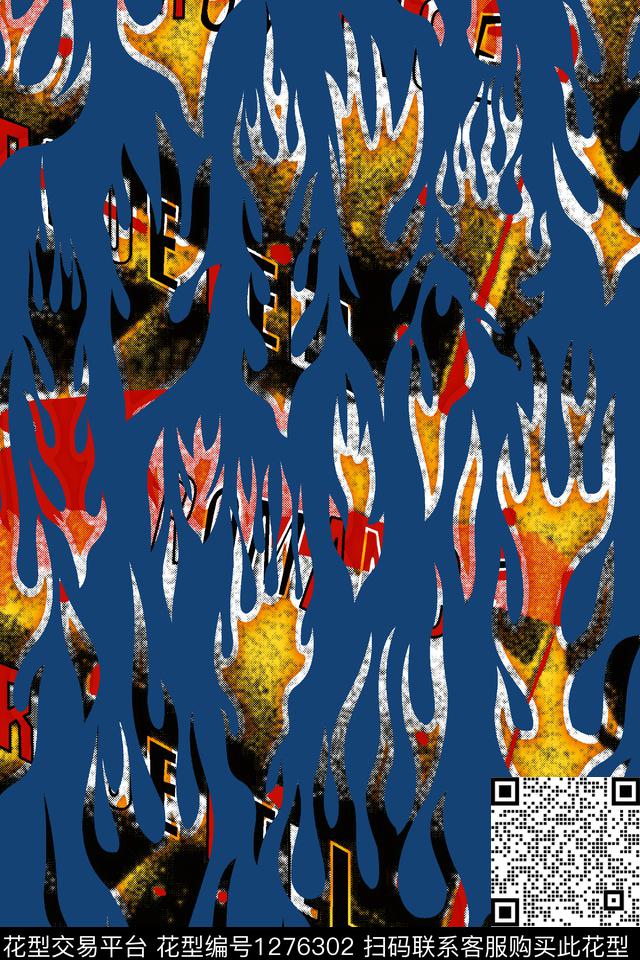 男装春夏华亿平台抽象男装数码印花华亿平台下载（图片编号: 1276302） - 瓦栏（Walan）