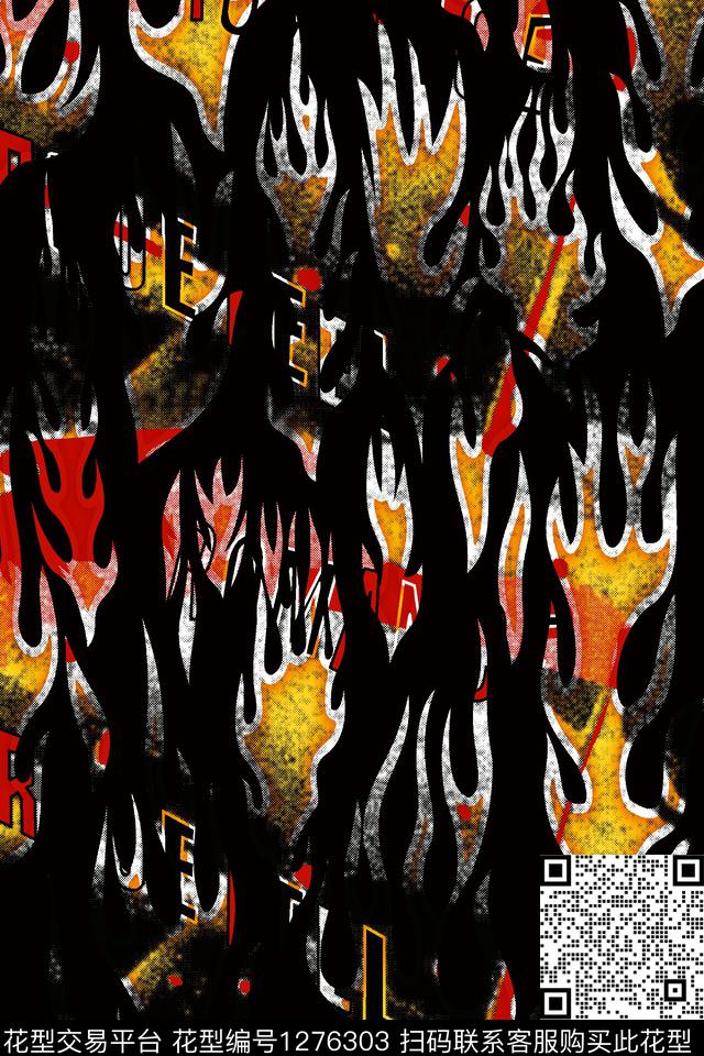 男装春夏华亿平台抽象男装数码印花华亿平台下载（图片编号: 1276303） - 瓦栏（Walan）