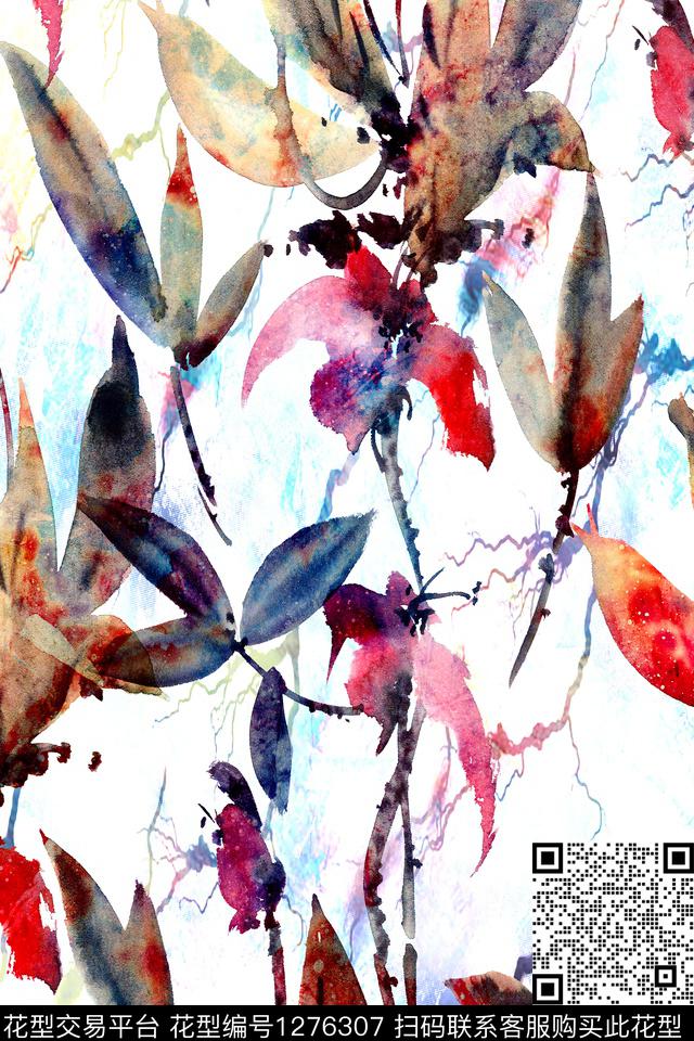 男装扎染华亿平台大牌风数码印花华亿平台下载（图片编号: 1276307） - 瓦栏（Walan）