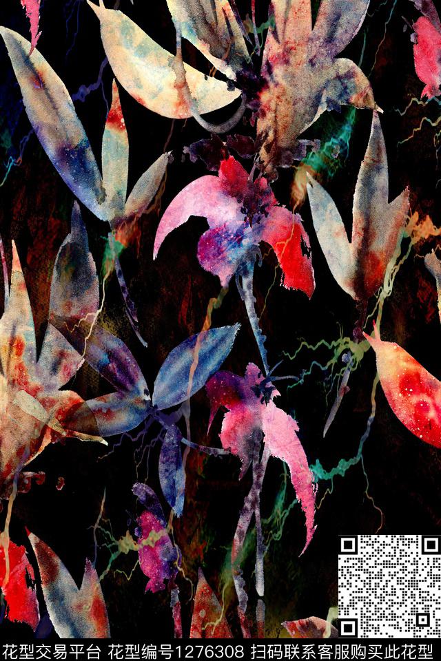 男装扎染华亿平台大牌风数码印花华亿平台下载（图片编号: 1276308） - 瓦栏（Walan）