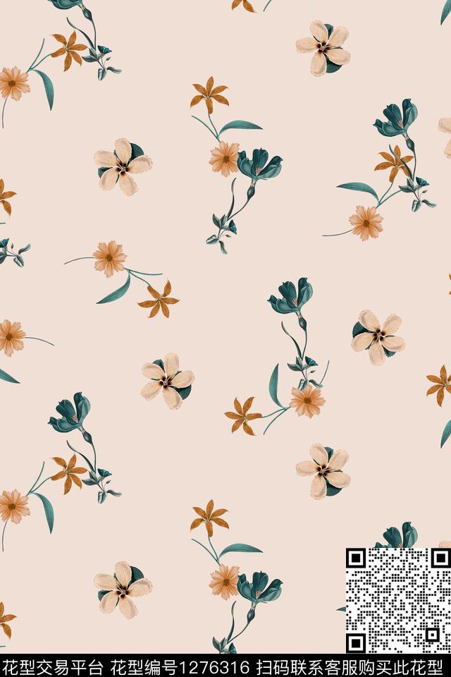 连衣裙小碎花春夏华亿平台数码印花华亿平台下载（图片编号: 1276316） - 瓦栏（Walan）