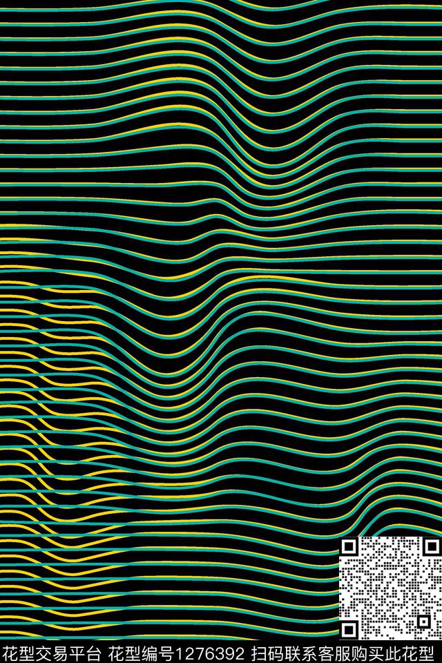 抽象几何男装休闲数码印花华亿平台下载（图片编号: 1276392） - 瓦栏（Walan）