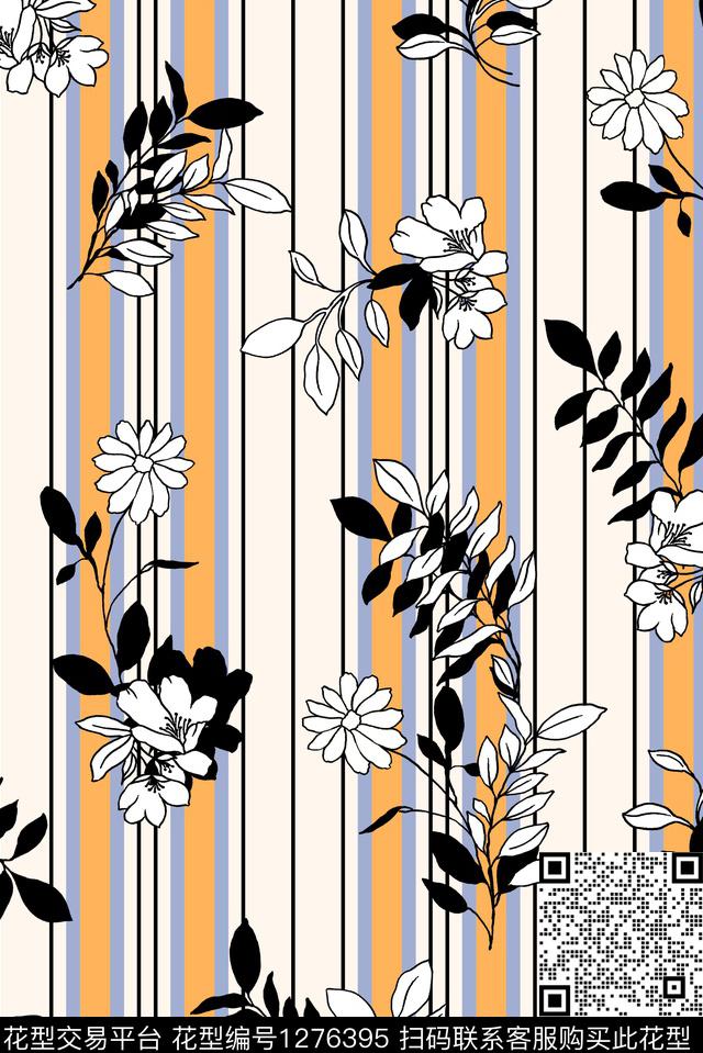 花卉大牌风休闲传统印花华亿平台下载（图片编号: 1276395） - 瓦栏（Walan）