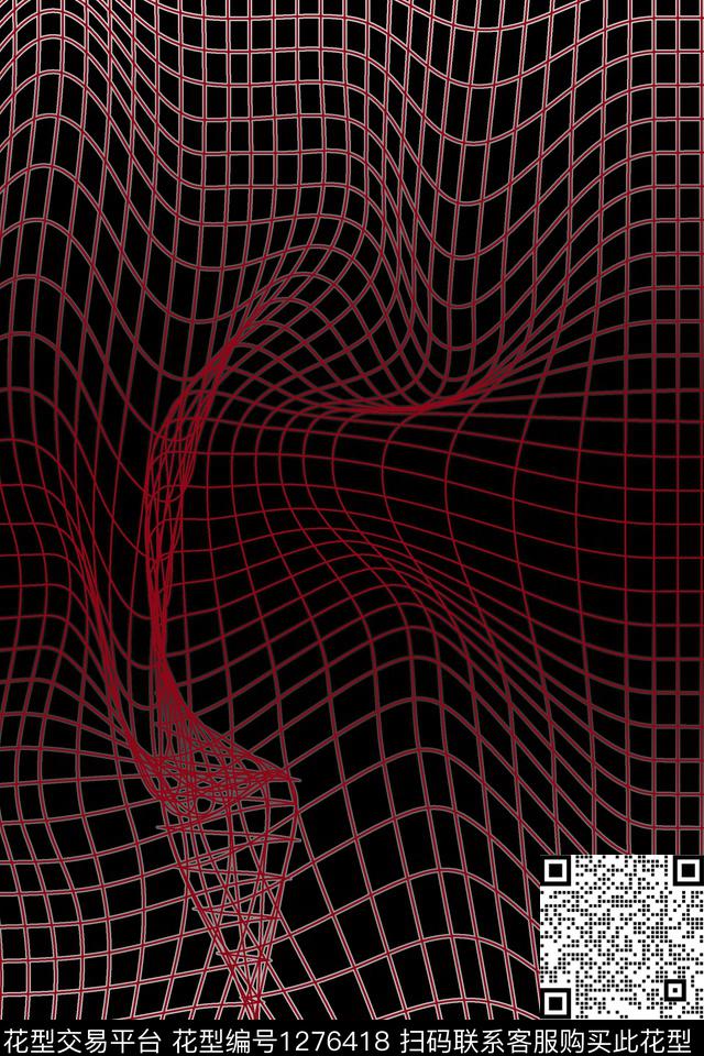 格子几何男装渐变数码印花华亿平台下载（图片编号: 1276418） - 瓦栏（Walan）