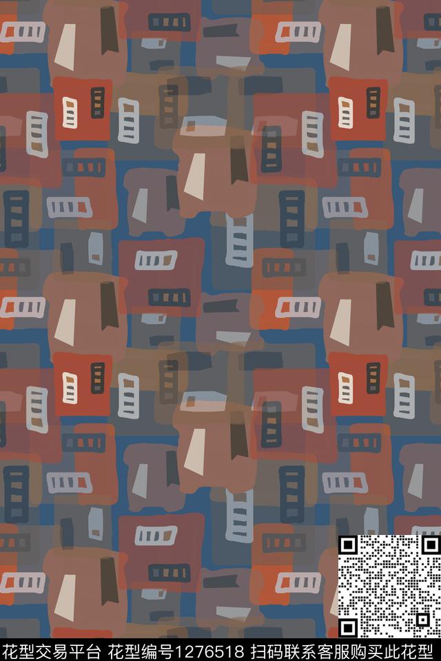 几何密铺几何手绘线条笔触传统印花华亿平台下载（图片编号: 1276518） - 瓦栏（Walan）