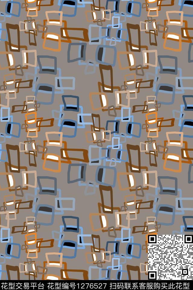 几何密铺几何手绘线条笔触传统印花华亿平台下载（图片编号: 1276527） - 瓦栏（Walan）