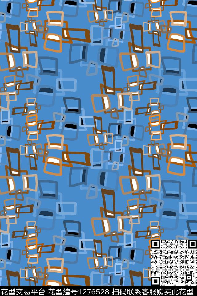 几何密铺几何手绘线条笔触传统印花华亿平台下载（图片编号: 1276528） - 瓦栏（Walan）