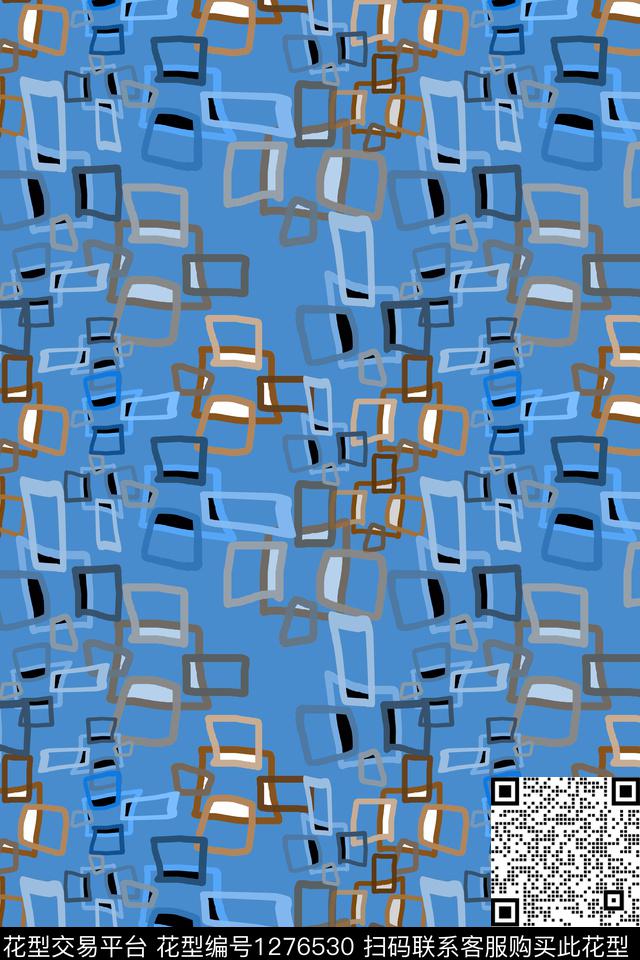 几何密铺几何手绘线条笔触传统印花华亿平台下载（图片编号: 1276530） - 瓦栏（Walan）