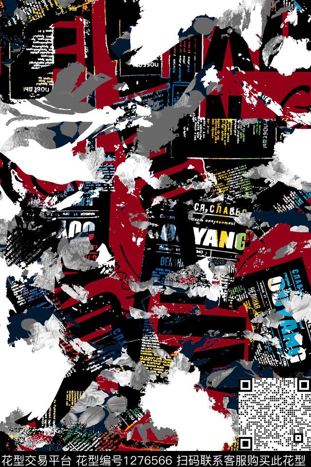 男装春夏华亿平台抽象男装数码印花华亿平台下载（图片编号: 1276566） - 瓦栏（Walan）