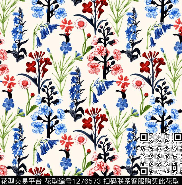大牌风小碎花新品数码印花华亿平台下载（图片编号: 1276573） - 瓦栏（Walan）