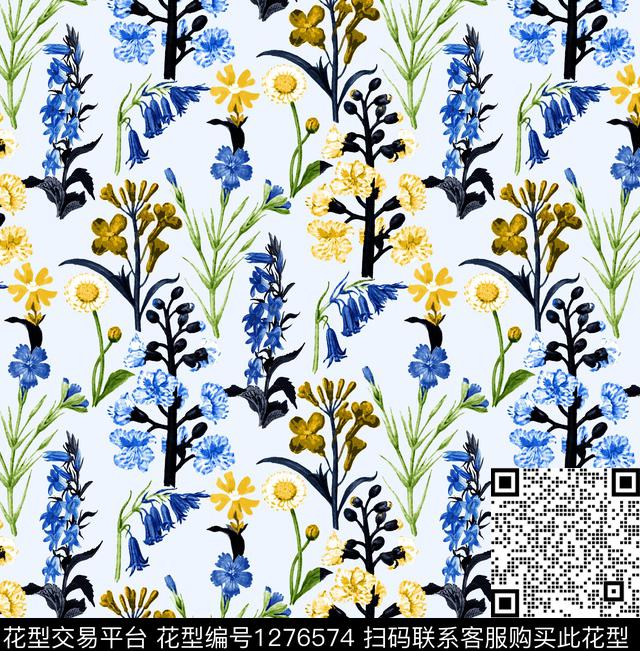 大牌风小碎花新品数码印花华亿平台下载（图片编号: 1276574） - 瓦栏（Walan）