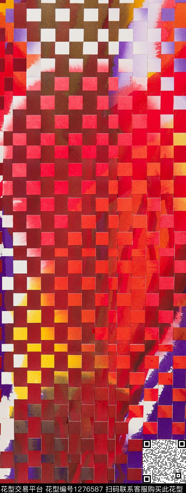 水彩编制watercolor数码印花华亿平台下载（图片编号: 1276587） - 瓦栏（Walan）