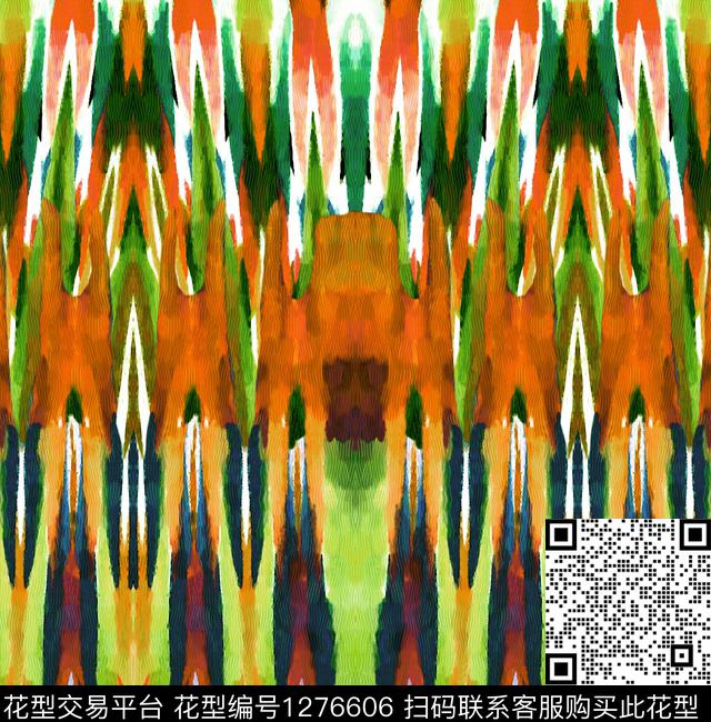 手绘几何abstract数码印花华亿平台下载（图片编号: 1276606） - 瓦栏（Walan）