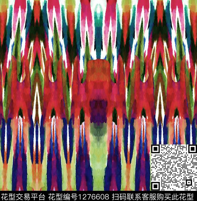 手绘几何abstract数码印花华亿平台下载（图片编号: 1276608） - 瓦栏（Walan）