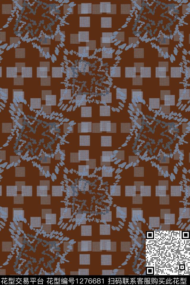 格子混搭男装休闲花卉几何传统印花华亿平台下载（图片编号: 1276681） - 瓦栏（Walan）