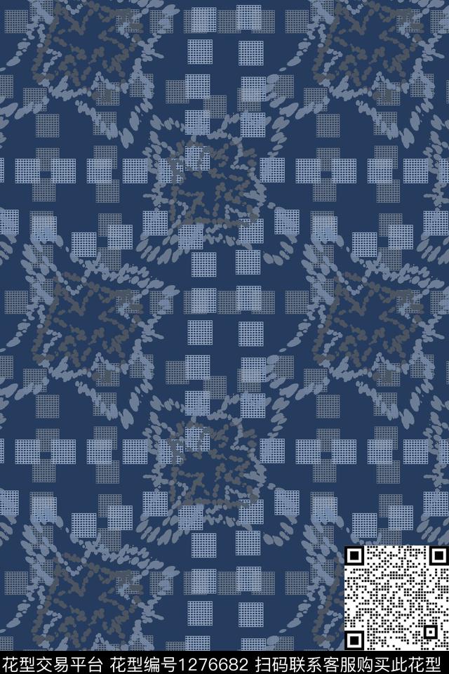 格子混搭男装休闲花卉几何传统印花华亿平台下载（图片编号: 1276682） - 瓦栏（Walan）