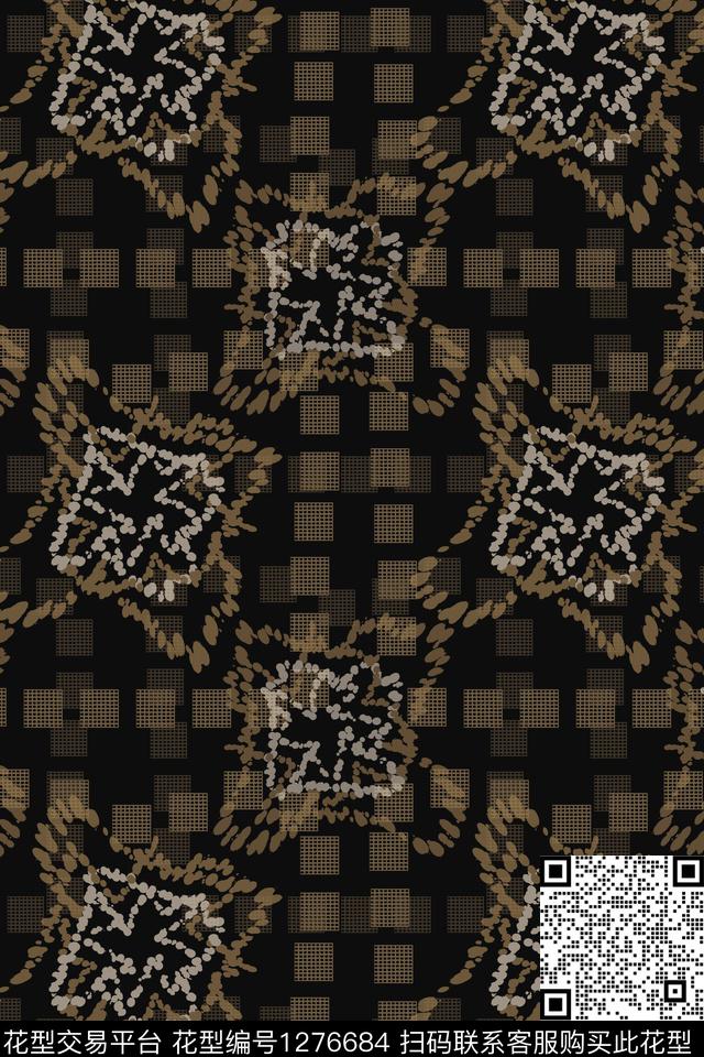 格子混搭男装休闲花卉几何传统印花华亿平台下载（图片编号: 1276684） - 瓦栏（Walan）