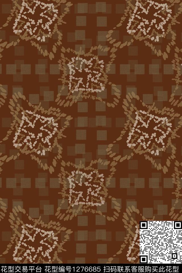 格子混搭男装休闲花卉几何传统印花华亿平台下载（图片编号: 1276685） - 瓦栏（Walan）