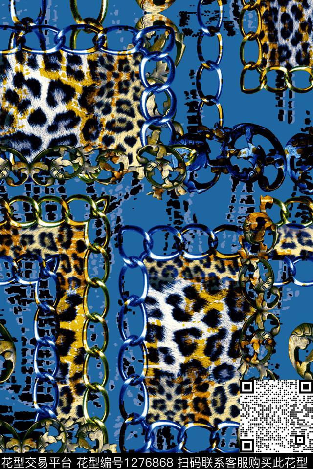 豹纹男装大牌风数码印花华亿平台下载（图片编号: 1276868） - 瓦栏（Walan）