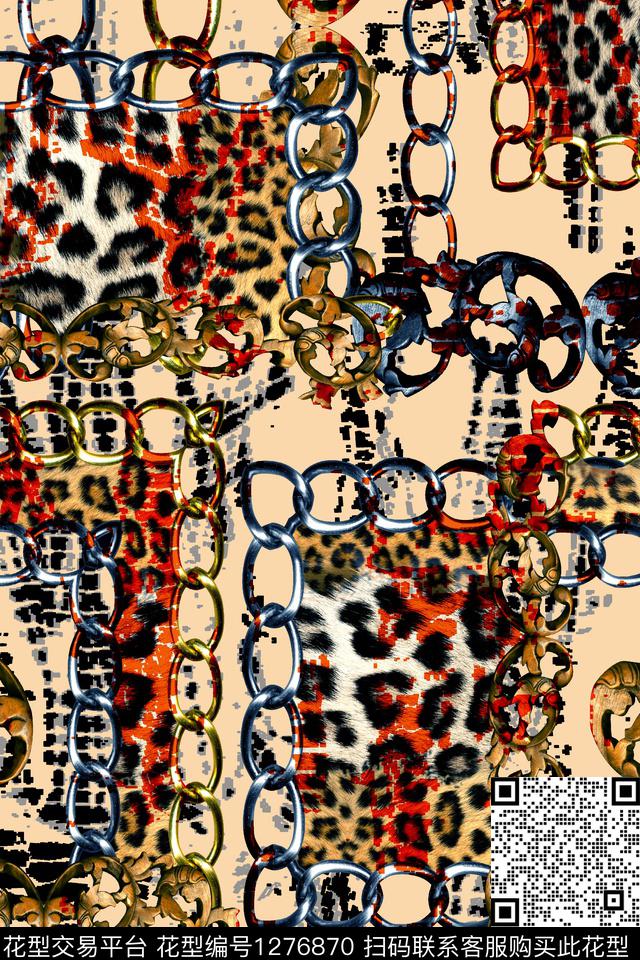 豹纹男装大牌风数码印花华亿平台下载（图片编号: 1276870） - 瓦栏（Walan）