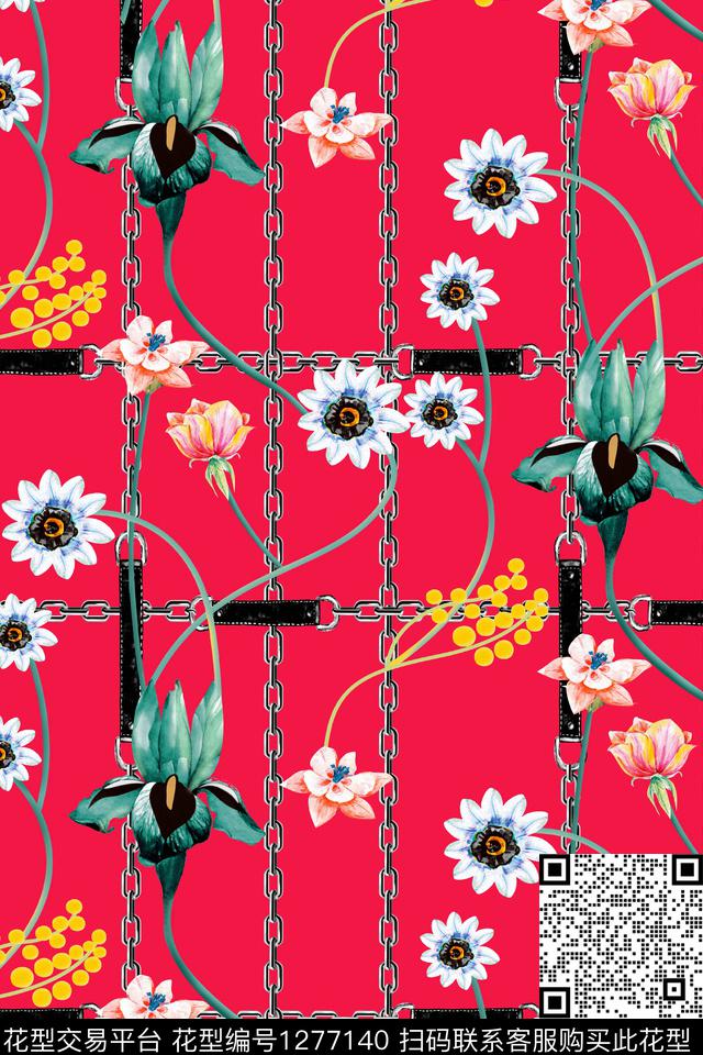 大牌风链条小碎花数码印花华亿平台下载（图片编号: 1277140） - 瓦栏（Walan）