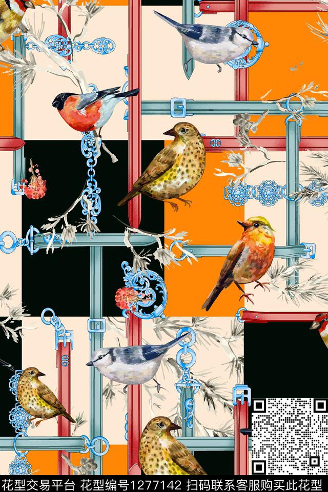 大牌风链条小碎花数码印花华亿平台下载（图片编号: 1277142） - 瓦栏（Walan）