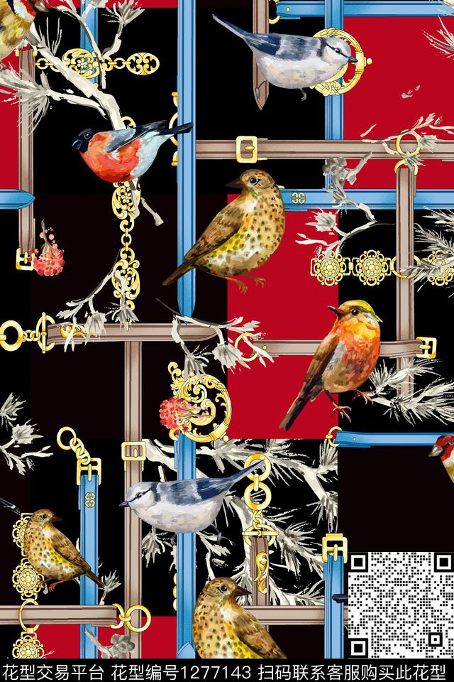 大牌风链条小碎花数码印花华亿平台下载（图片编号: 1277143） - 瓦栏（Walan）