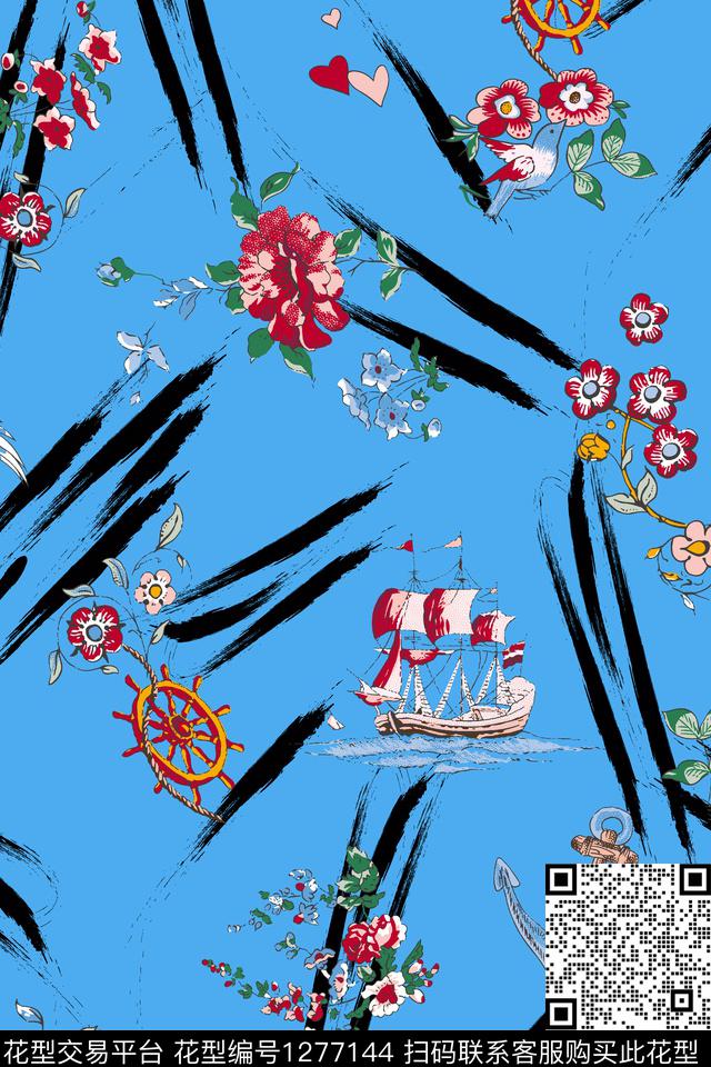 花卉大牌风小碎花数码印花华亿平台下载（图片编号: 1277144） - 瓦栏（Walan）