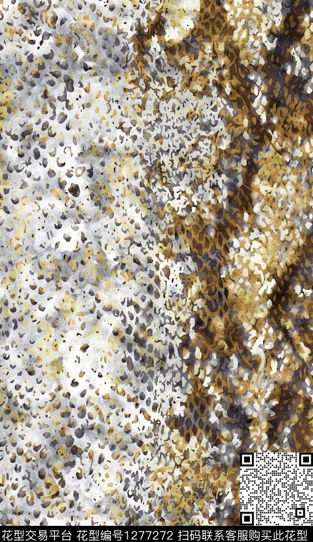 蛇纹手绘艺术绘画数码印花华亿平台下载（图片编号: 1277272） - 瓦栏（Walan）