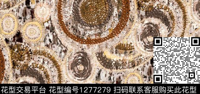 抽象手绘油画印象派数码印花华亿平台下载（图片编号: 1277279） - 瓦栏（Walan）