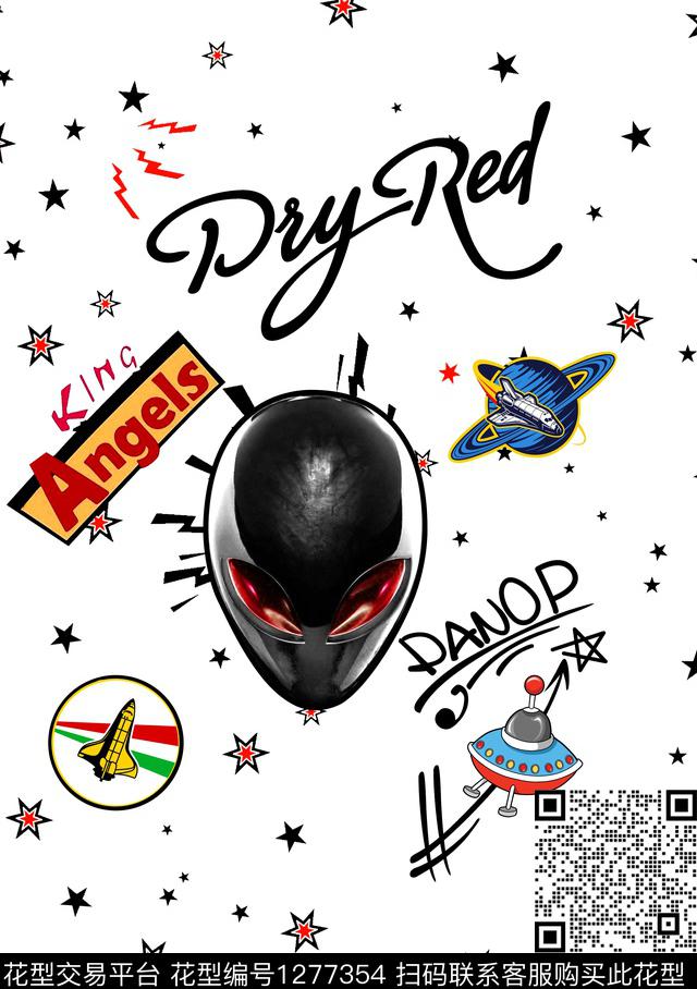 星空闪电字母方块星球飞碟飞机数码印花华亿平台下载（图片编号: 1277354） - 瓦栏（Walan）