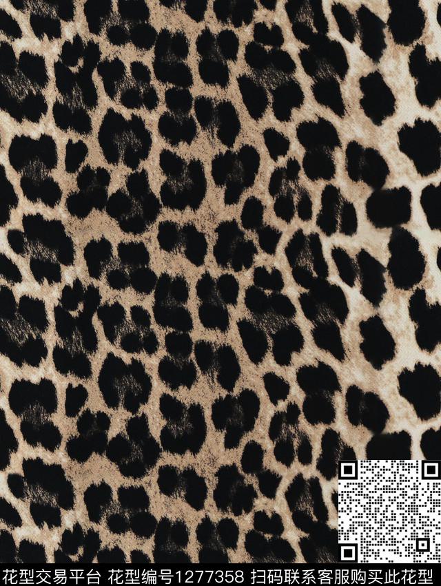 豹纹大牌风复古数码印花华亿平台下载（图片编号: 1277358） - 瓦栏（Walan）