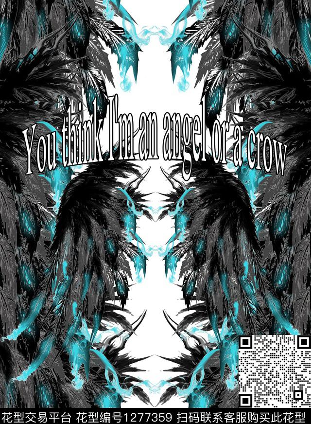 羽毛男装字母数码印花华亿平台下载（图片编号: 1277359） - 瓦栏（Walan）