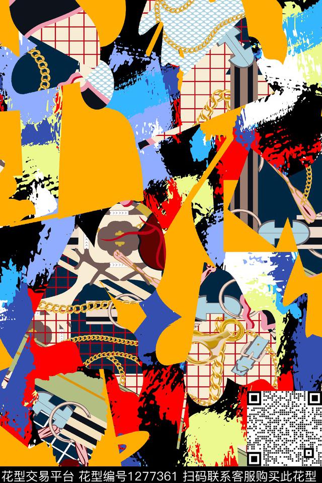 花卉大牌风波点数码印花华亿平台下载（图片编号: 1277361） - 瓦栏（Walan）