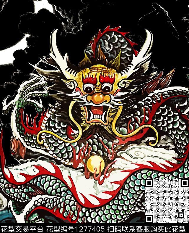 复古定位花男装数码印花华亿平台下载（图片编号: 1277405） - 瓦栏（Walan）