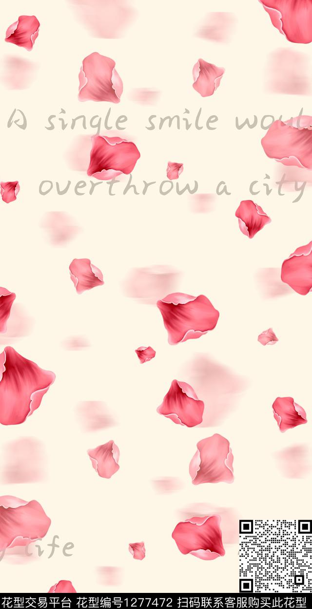 抽象花卉小碎花少女粉传统印花华亿平台下载（图片编号: 1277472） - 瓦栏（Walan）