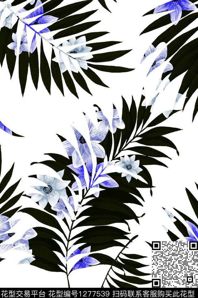 数码华亿平台花卉热带华亿平台数码印花华亿平台下载（图片编号: 1277539） - 瓦栏（Walan）