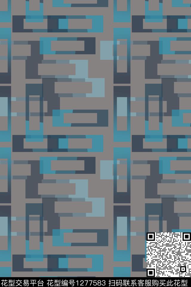 复古格子几何传统印花华亿平台下载（图片编号: 1277583） - 瓦栏（Walan）