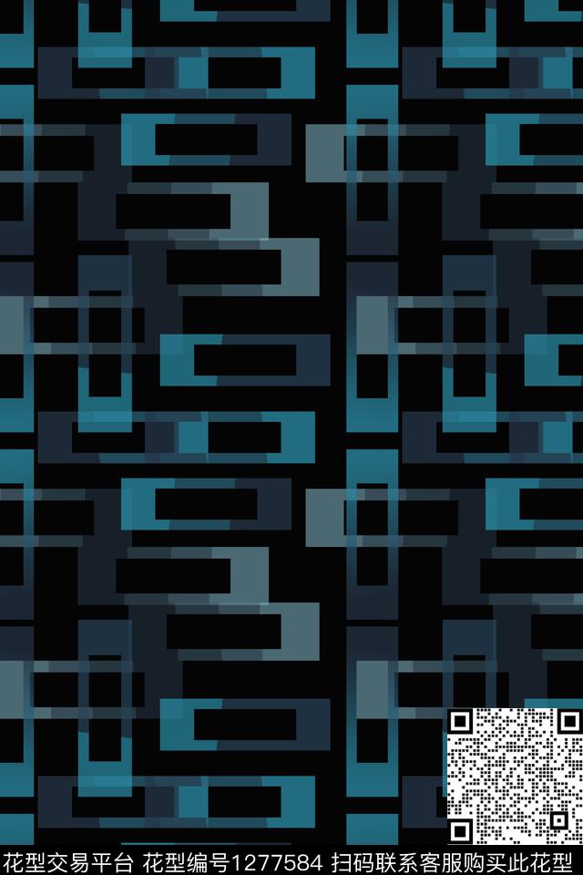 复古格子几何传统印花华亿平台下载（图片编号: 1277584） - 瓦栏（Walan）