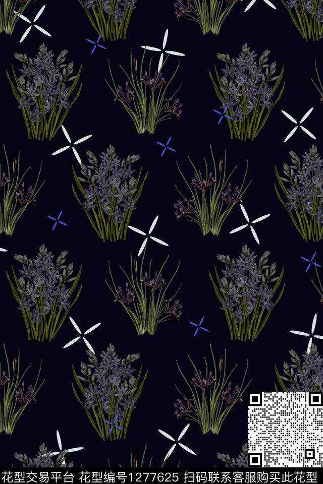 复古花卉小碎花数码印花华亿平台下载（图片编号: 1277625） - 瓦栏（Walan）