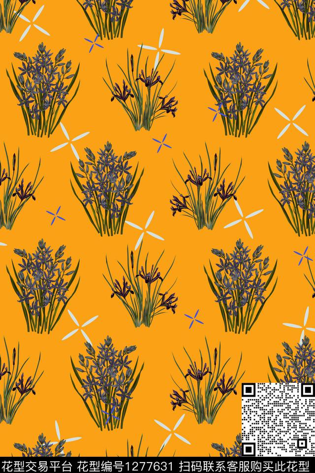 复古花卉小碎花数码印花华亿平台下载（图片编号: 1277631） - 瓦栏（Walan）