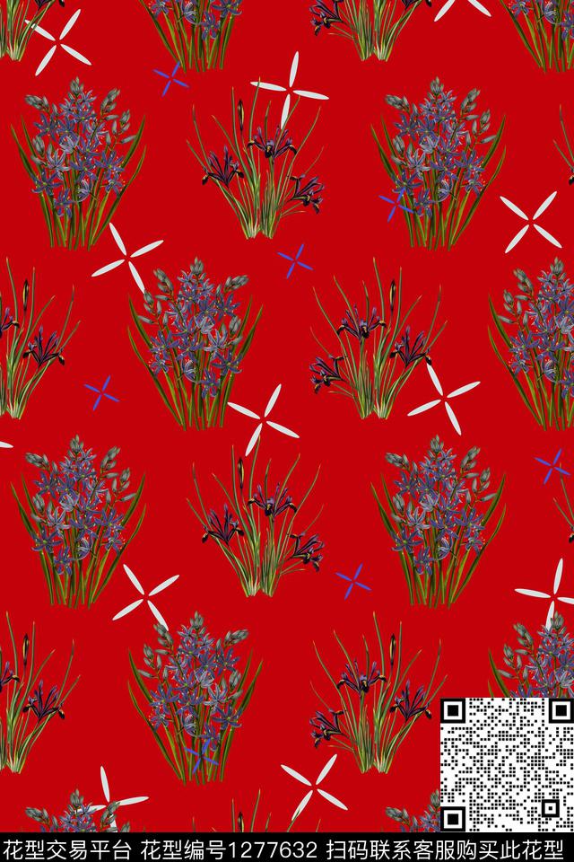 复古花卉小碎花数码印花华亿平台下载（图片编号: 1277632） - 瓦栏（Walan）