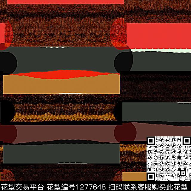 抽象混合拼接条纹数码印花华亿平台下载（图片编号: 1277648） - 瓦栏（Walan）