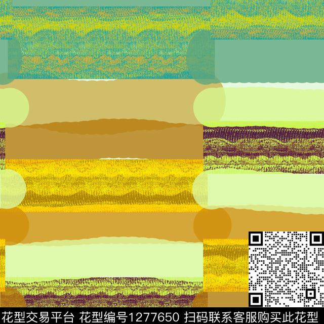 抽象混合拼接条纹数码印花华亿平台下载（图片编号: 1277650） - 瓦栏（Walan）