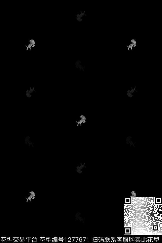 大牌男装数码科技几何炫酷数码印花华亿平台下载（图片编号: 1277671） - 瓦栏（Walan）