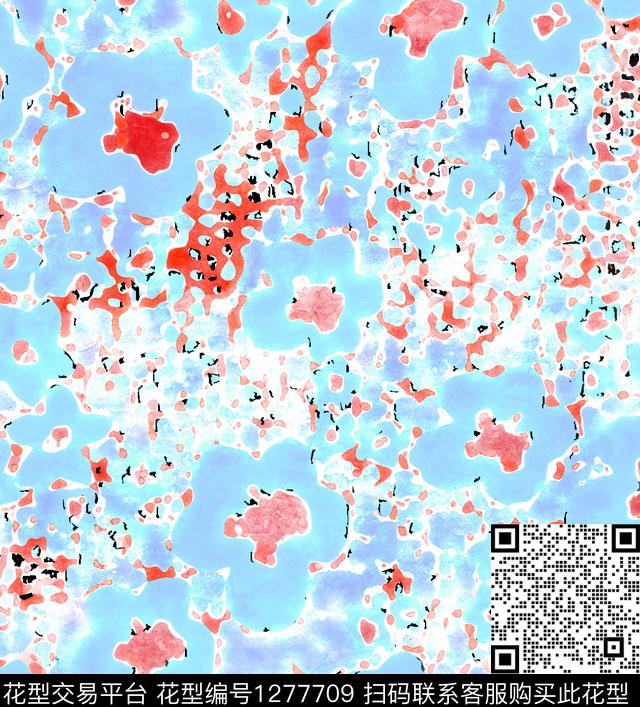 水彩花卉手绘数码印花华亿平台下载（图片编号: 1277709） - 瓦栏（Walan）